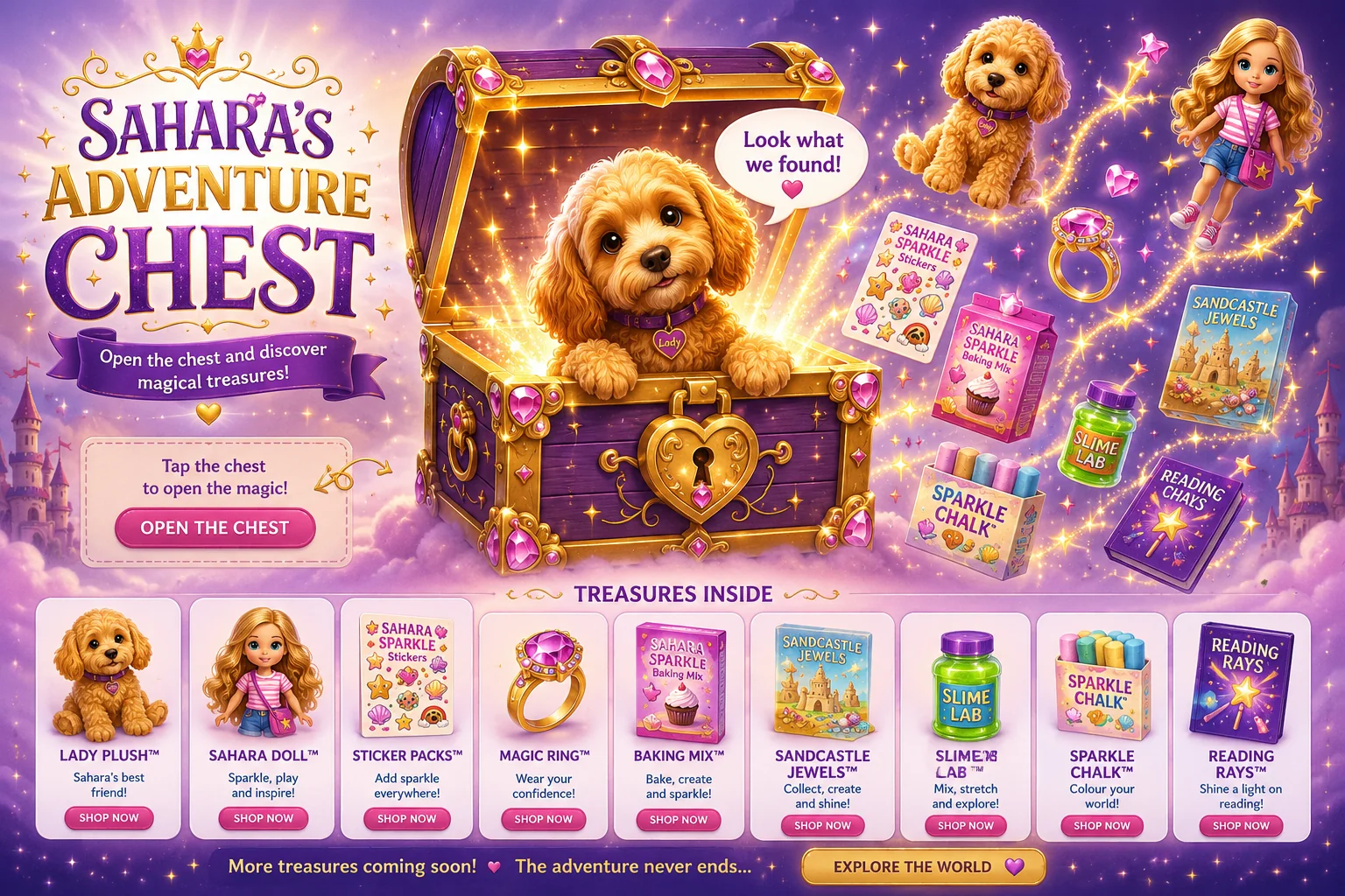 Sahara’s Adventure Chest merchandise collection